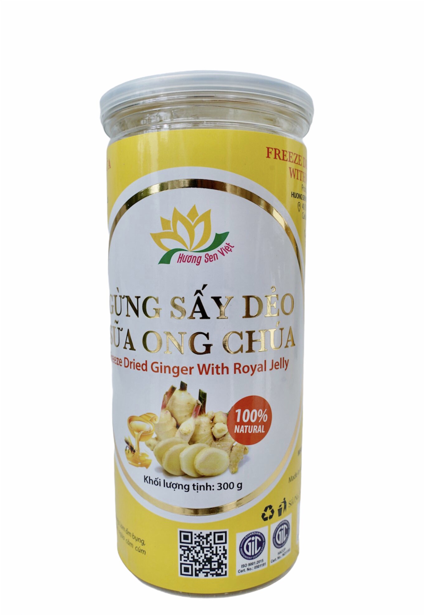 Gừng Sấy Dẻo Sữa Ong Chúa 300g